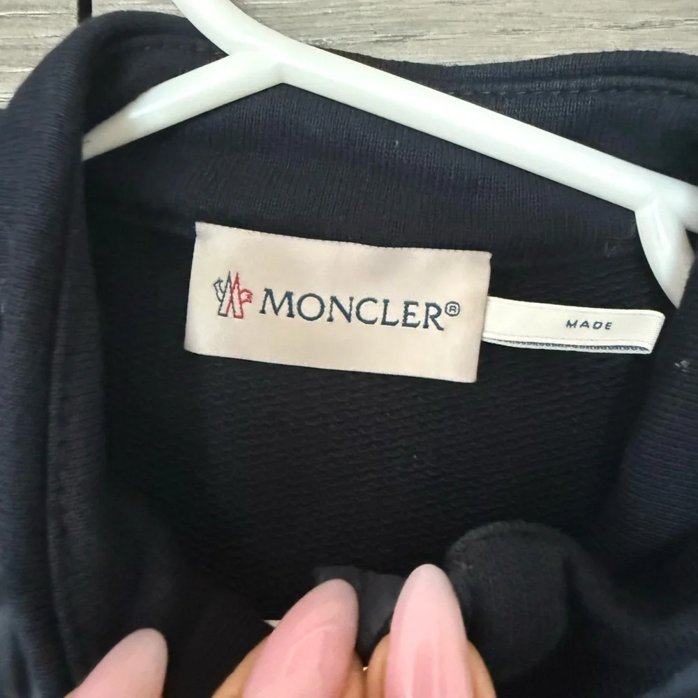 Moncler Girls Pleated Hem Down Jacket – Midnight Blue – Size 6